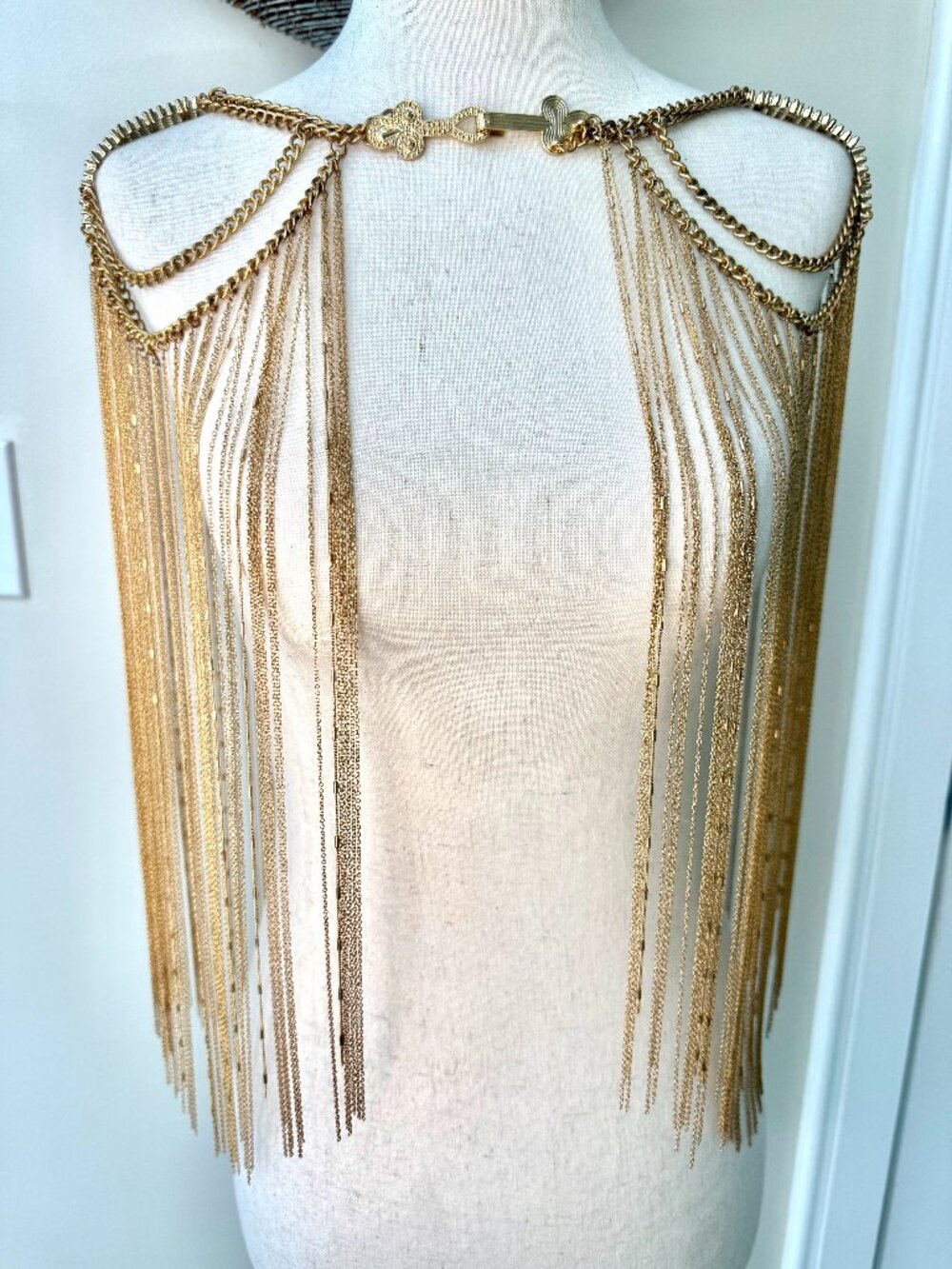 Sexy Gold Chain Festival Concert Cape Shawl - Fits any size